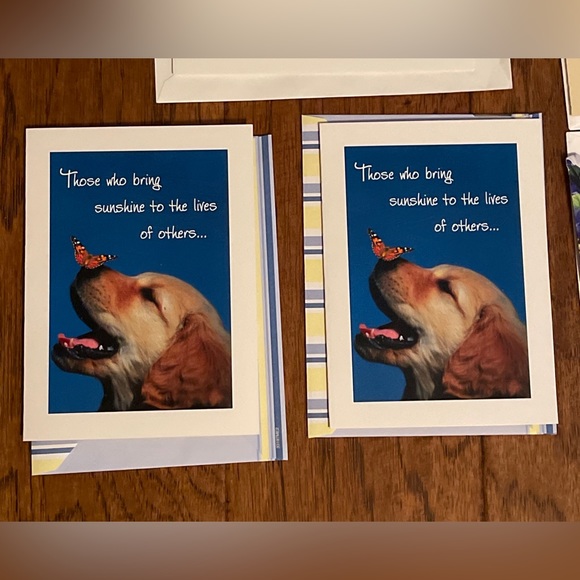 Thinking of You Cards Lot of 9 NATURE, BIRDS, DOGS greeting NOS - Picture 9 of 16